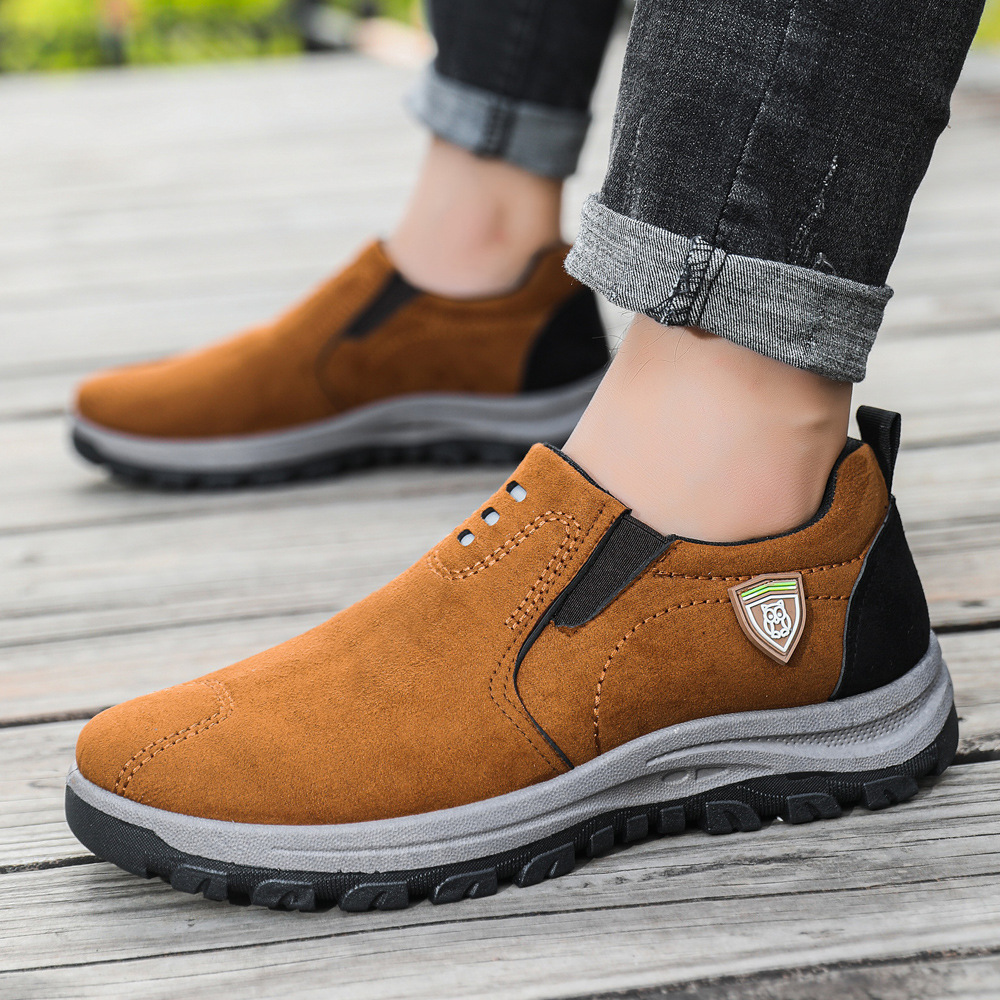 Cross-border large size men's shoes autumn and winter low-top outdoor hiking shoes leisure sports a slip-on lazy shoes a generation of hair