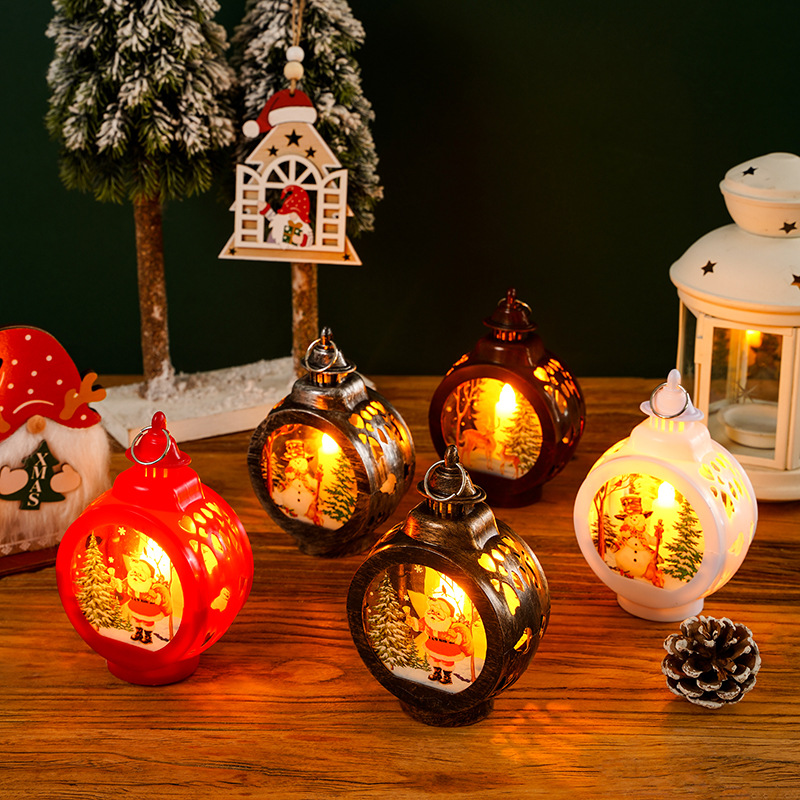 Christmas decorations Santa Claus luminous night light shop window ornaments Christmas tree pendant Christmas gift decoration