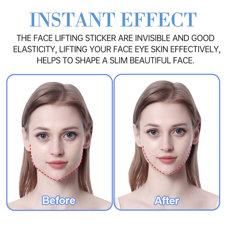 Face Shaping Tape V Face Sticker Artifact Hair Gills Invisible Sticker Tape Laptop Sticker Litching Tight Face Wrinkle Removal Small Face Sticker