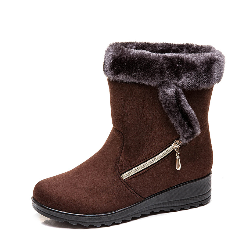 Foreign trade cross-border new winter warm women's snow boots plus size cotton shoes side zipper cotton boots casual women's shoes in stock