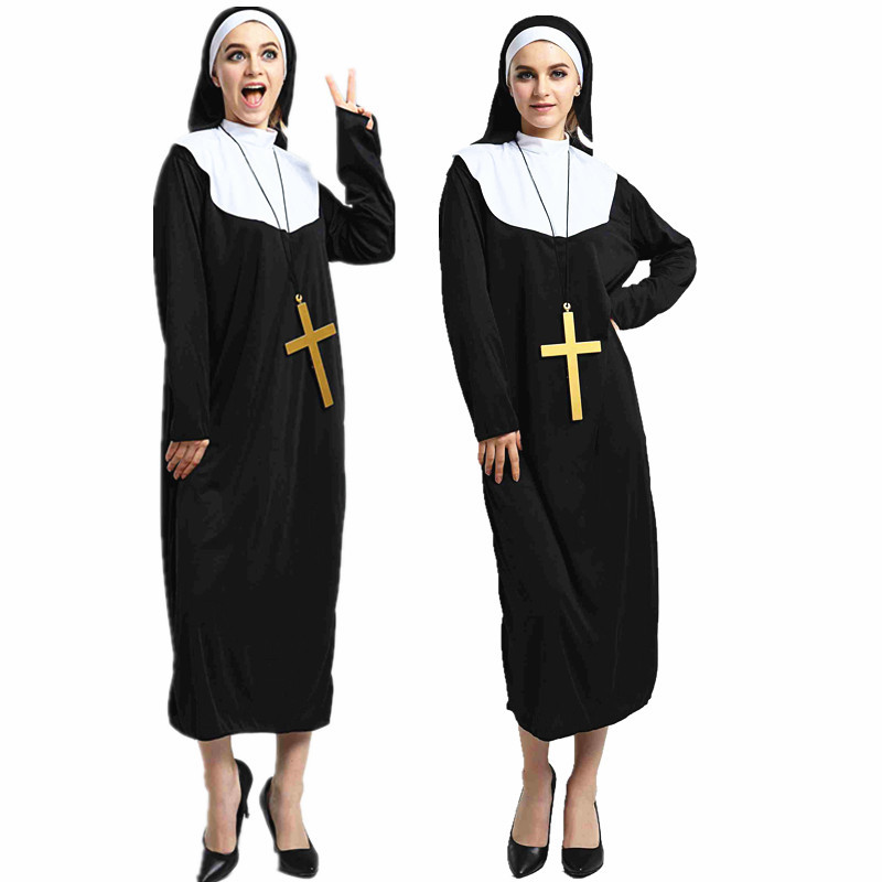 Halloween Sister Priest Priest Costume Adult cosplay Male Missionary Costume Virgin Mary Costume
