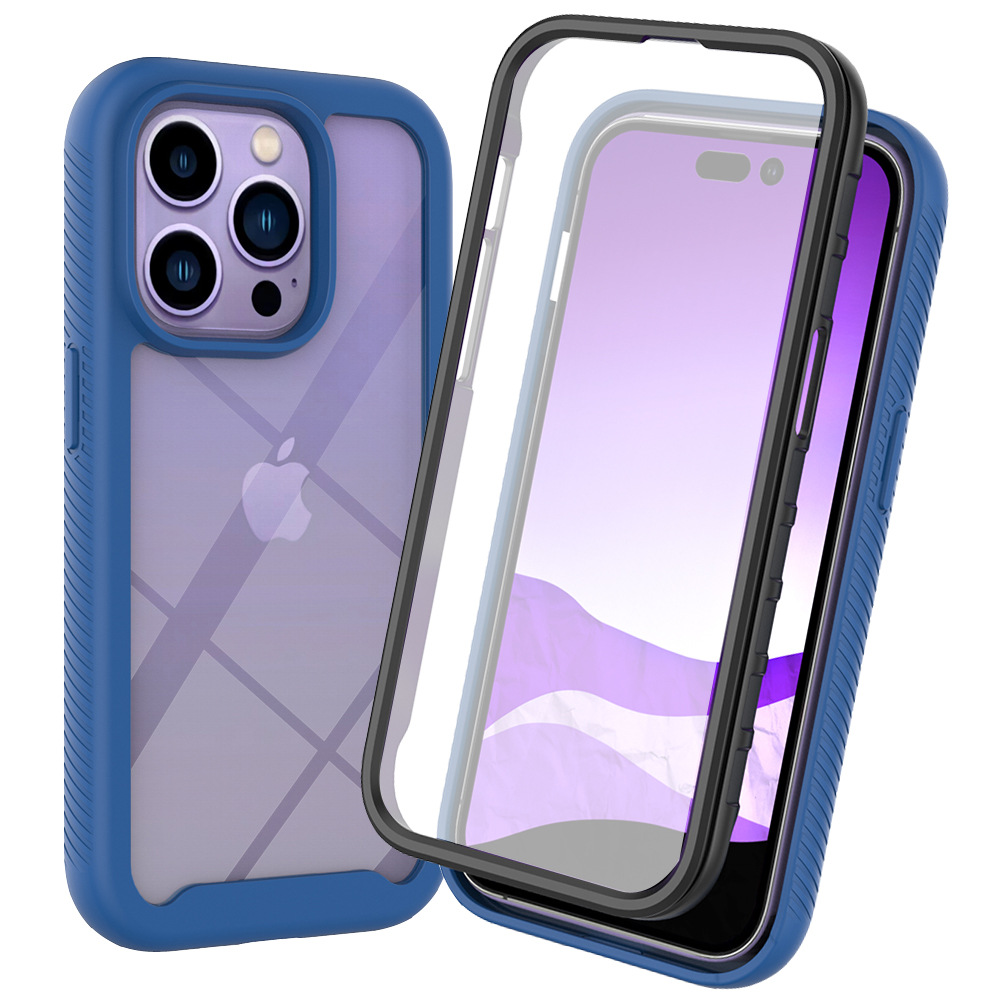 適用蘋果14promax防摔手機殼iPhone13/12/11前膜三合一加厚保護套