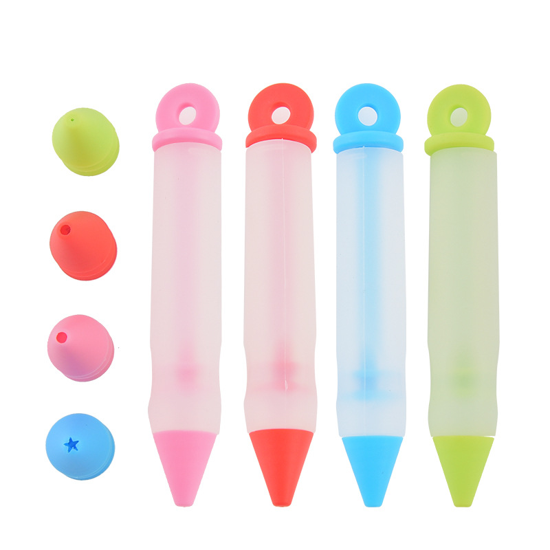 4-head baking silicone cream pen cake writing decoration baking DIY cream gun jam graffiti gadget