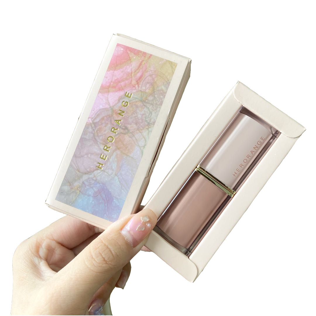 HERORANGE Crystal Square Tube Lipstick Fog Velvet Matte Lipstick Waterproof and Sweatproof Lasting Lipstick