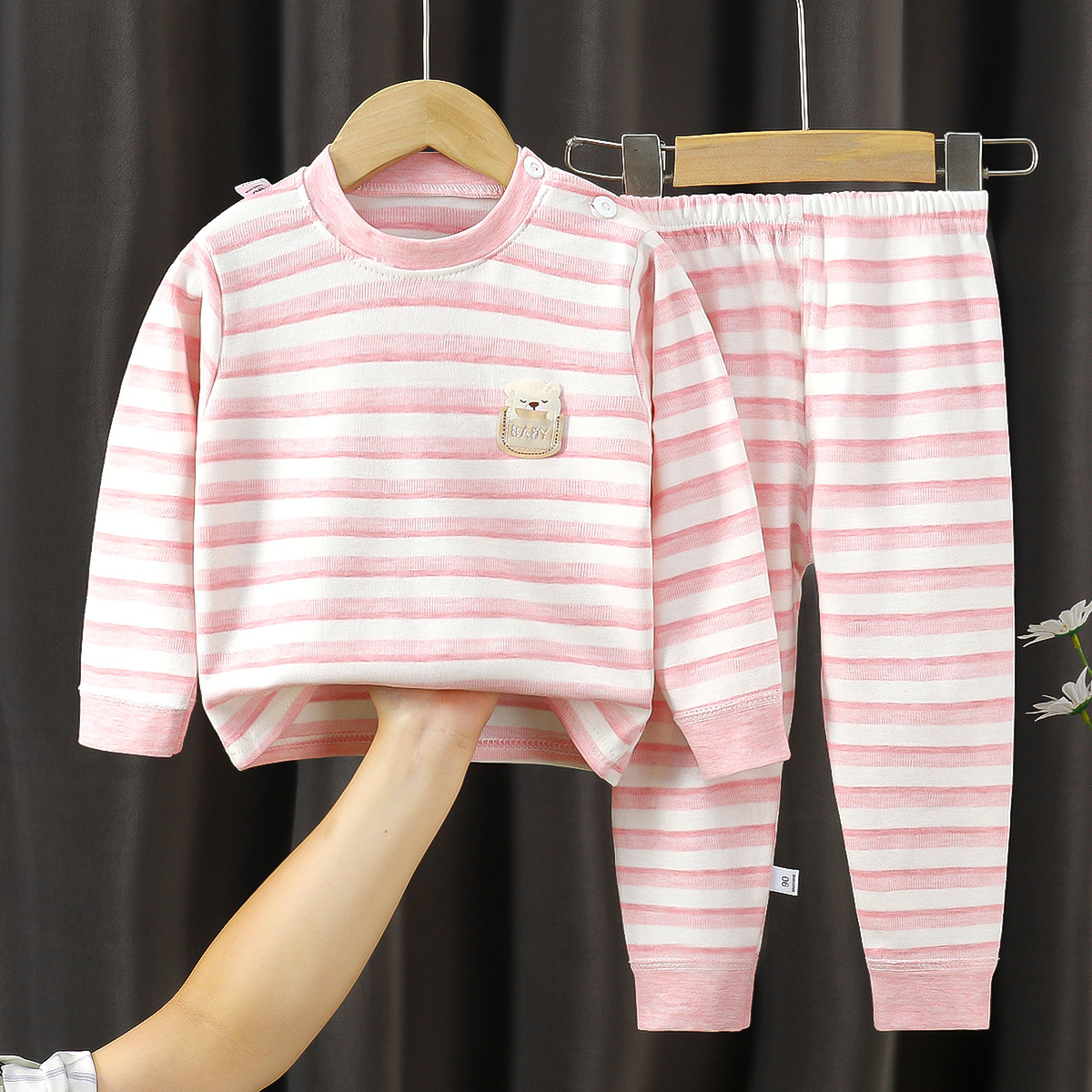 Children's Colorful Cotton Autumn Clothes and Trousers Set Boys and Girls Underwear Autumn and Winter Underwear Set for Boys and Girls