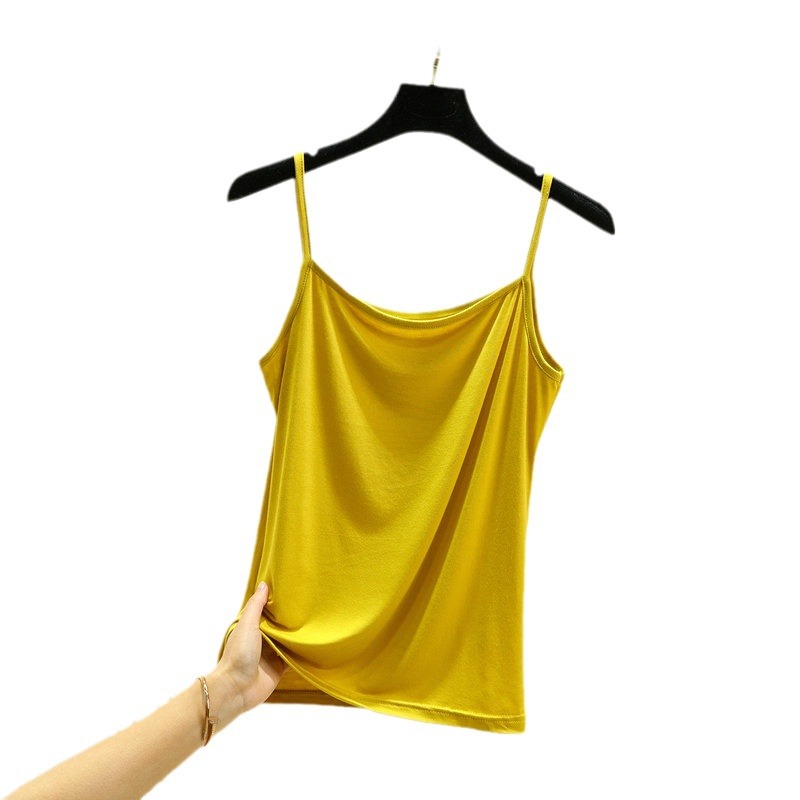 Modal Camisole Women's Short Slim-fit Slim-fit plus size Top Spring and Summer Black Base Shirt for Students