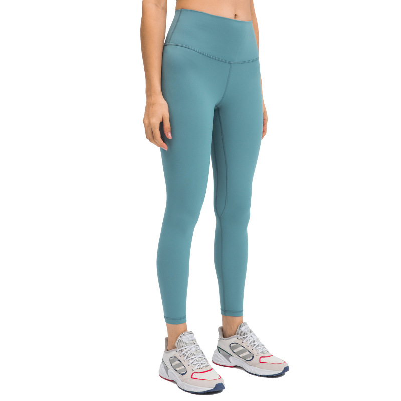 A generation of new upgraded nude skin-friendly yoga pants women hip high waist abdomen running sports fitness pants Europe and the United States