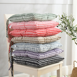 Amazon New Plaid Crystal Velvet Cushion Chair Cushion Thickened Warm Cushion Office Student Cushion Chair Cushion Wholesale