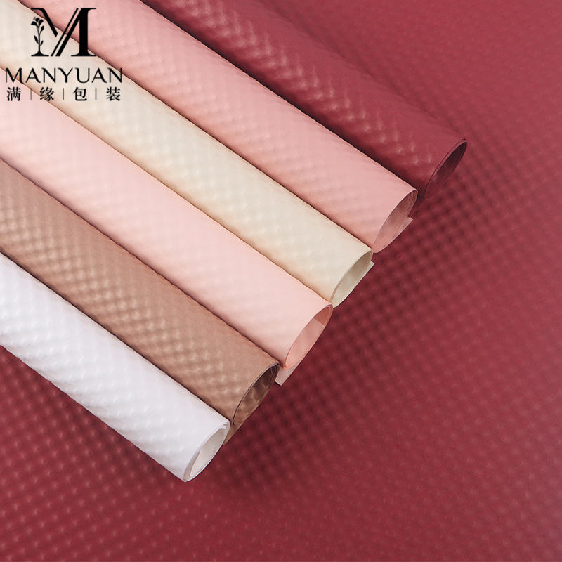 Hot sale in stock wholesale new style three-dimensional emboszed paper flowers gift bouquet wrapping paper glazed emboszed paper