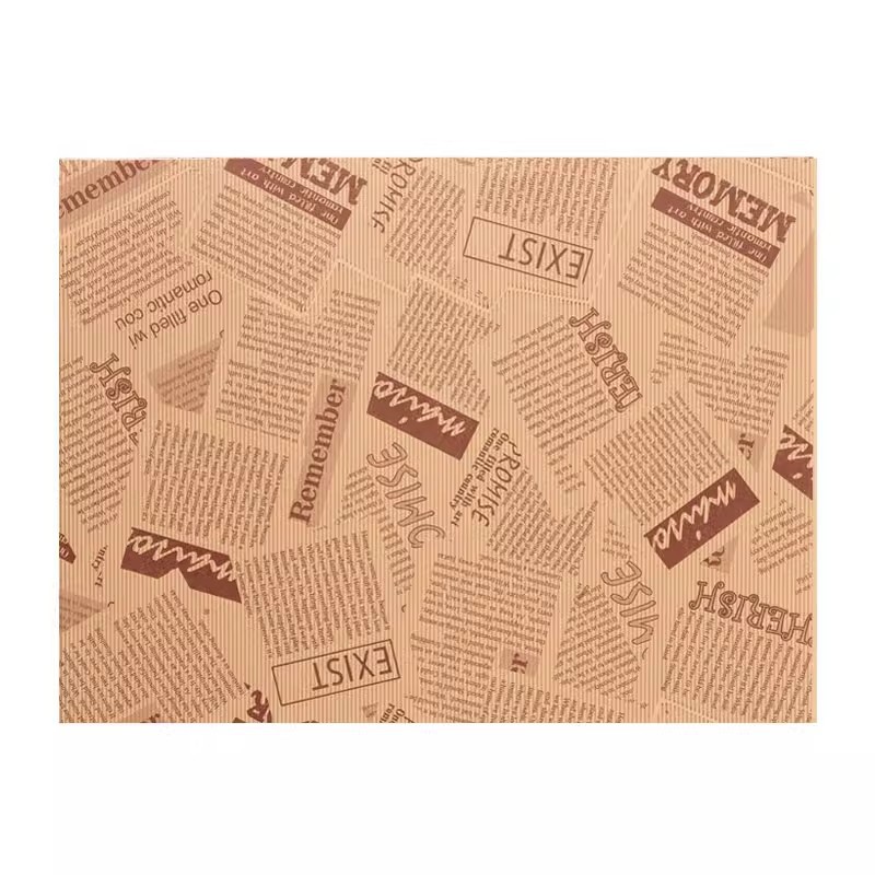 Sandwich wrapping paper oil-absorbing paper oil-proof hamburger paper oil-proof tray paper bread baking plate pad paper Kraft color