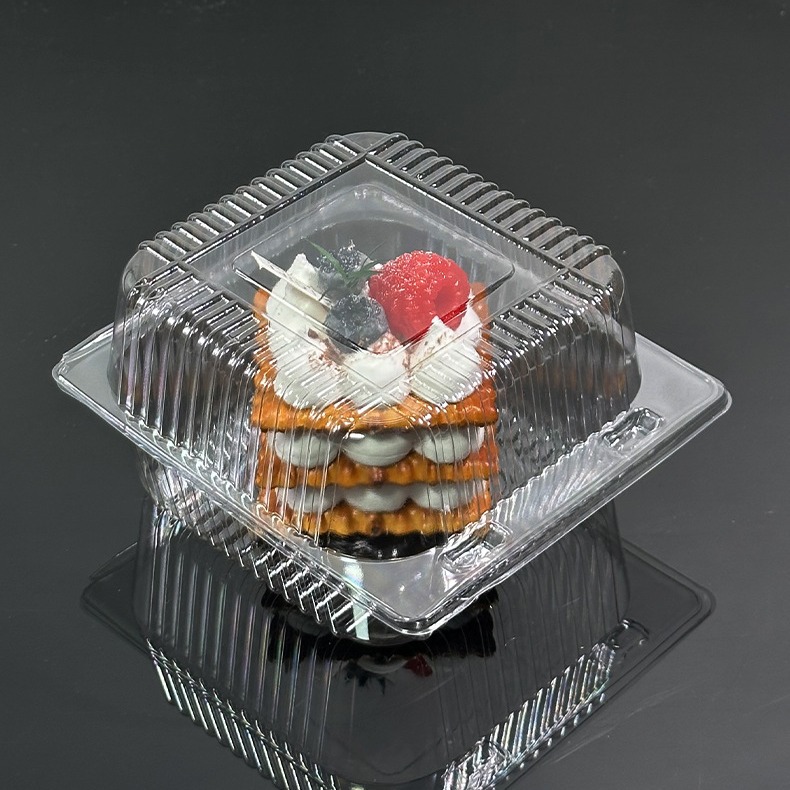 Lid disposable plastic baking transparent snack box West Point transparent baking plastic box food packing box West Point