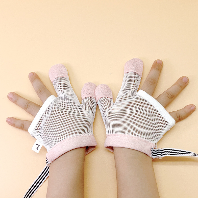 1 Double-Price Baby's anti-biting finger sleeve thumb index finger eating hand corrector children's anti-biting addiction strap gloves