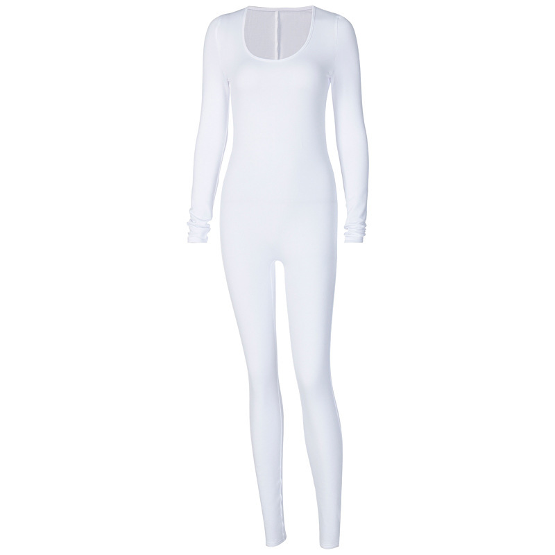 2023 spring and summer new European and American women's new fashion long sleeve slim hip pants Amazon foreign trade