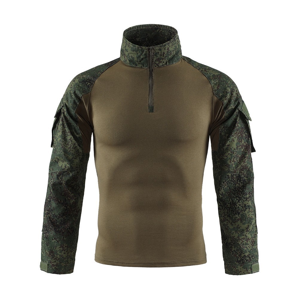 Hueso rana al aire libre rana chaqueta de manga larga camiseta traje de secado rápido camiseta al aire libre táctico montañismo camiseta ropa de camuflaje ruso