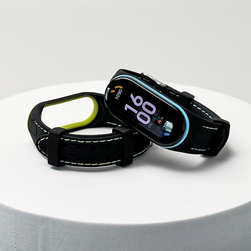 小米手環7バンドの小米34/56スマート腕時計の2色シリコンゴムを適用して、リストバンドの車のラインの現物を交換します。|undefined