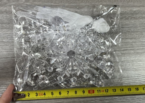 Haube Nei Chrëschtdekoratioun Chrëscht Äissträifen Transparent Schnéiflack Äisrand Acryl Äiscorn_voghion.com