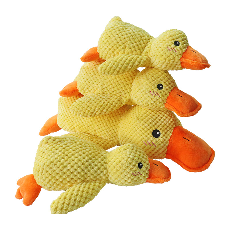 Dog toy plush bite-resistant molars sound relief artifact golden retriever Corgi pet supplies charge duck toy