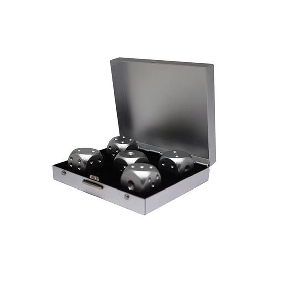 Aluminum Alloy Dice Creative Portable Aluminum Casual Digital Dice Metal Dice Set Cross-border Supply Wholesale