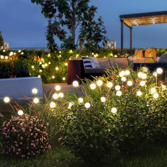 New solar lawn lamp led pneumatic Firefly lamp outdoor courtyard garden plug-in lamp Waterproof camping lamp