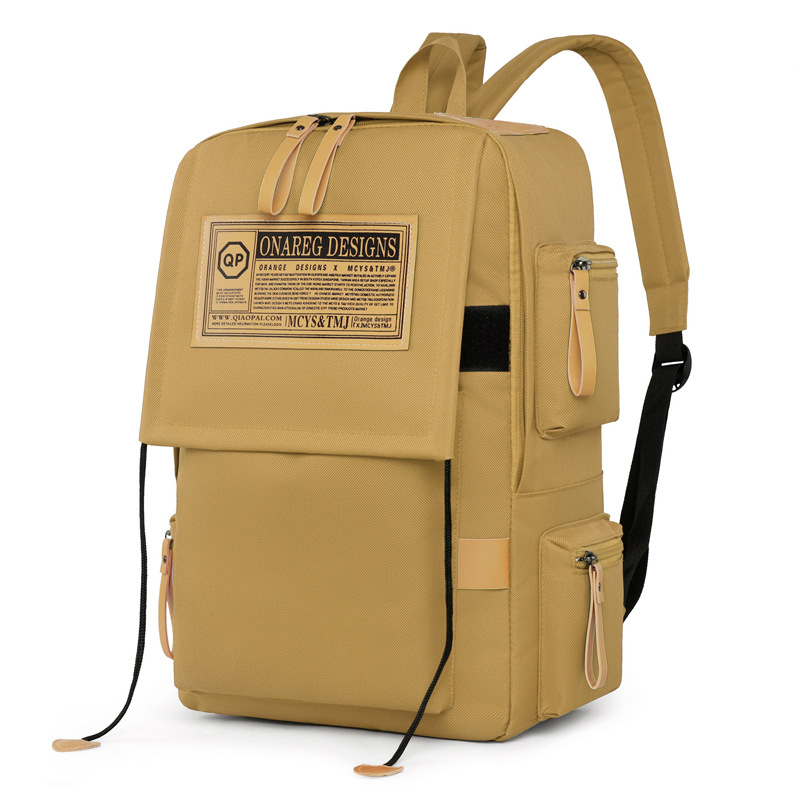 Backpack Men's Backpack Simple Trendy Brand Large Capacity Travel Computer Bag Female Junior High School Student Schoolbag Ins Japanese Style