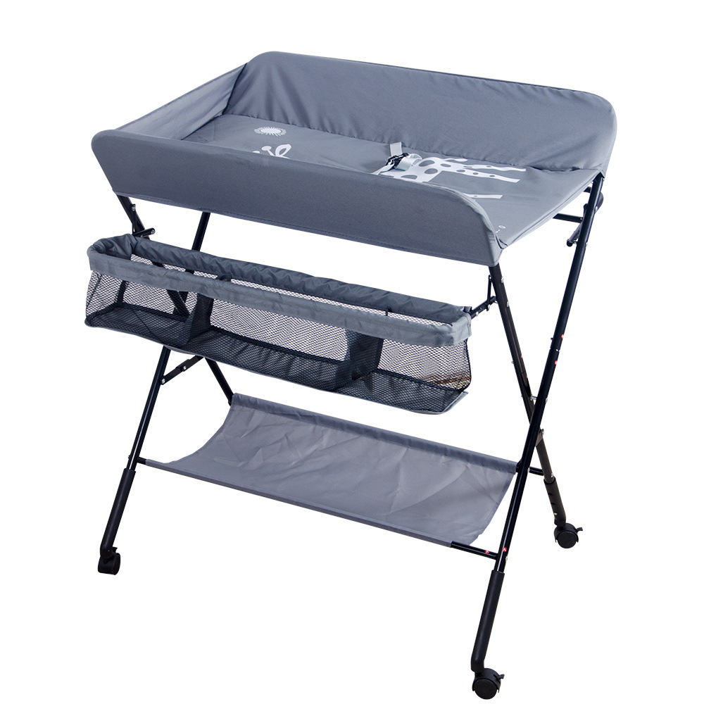 Foldable portable storage diaper table baby massage touch baby care table height adjustable changing table