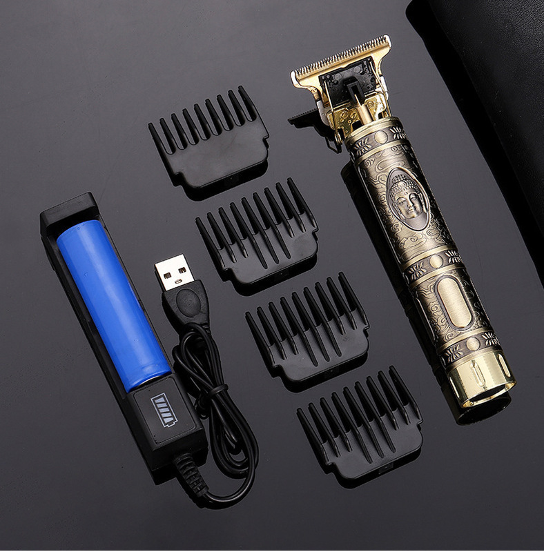 クロスボーダーt9理髪器ヘッド電気バリカン電気バリカンオイルヘッドバリカン彫刻痕剃刀充電式|undefined