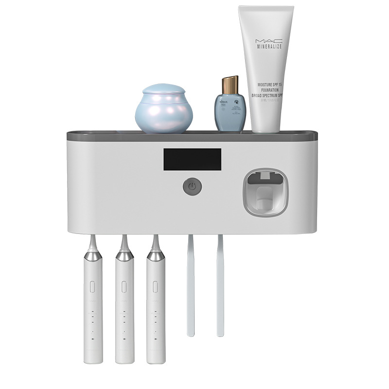 Factory direct supply non-perforated toothbrush holder bathroom toothbrush sterilizer USB charging UV tooth holder