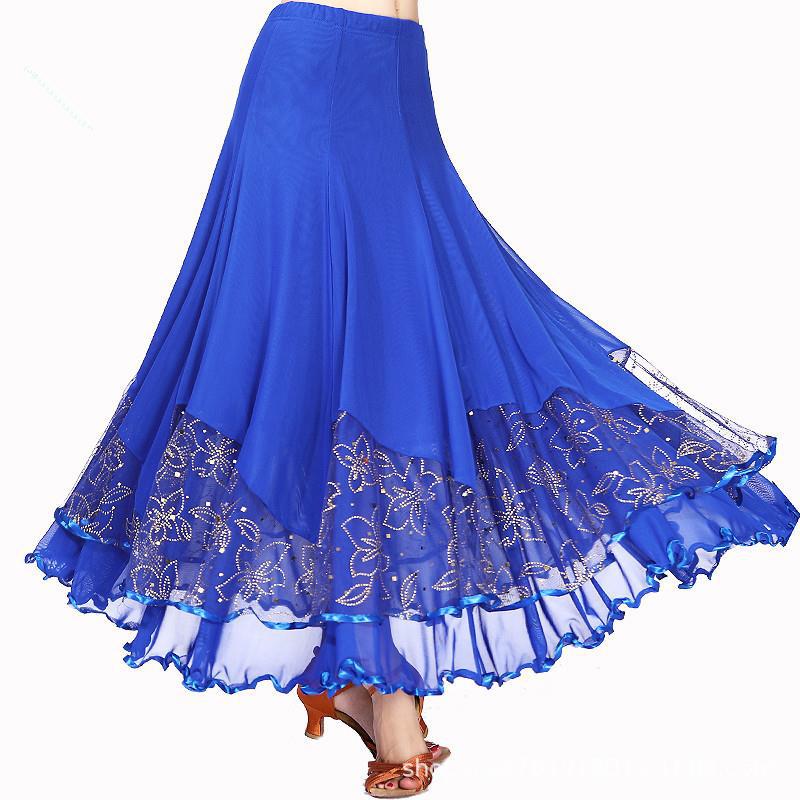 Ballroom Dance Modern Dance Competition Big Swing Dress Dance Practice Show Big Swing Dress Mesh Dance Performance Dress