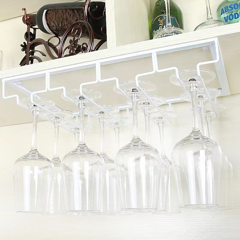 European Style Creative Wine Cup Holder Hanging Wine Glass Light Luxury High-end Goblet Hanger Double Row Inverted Wine Rack