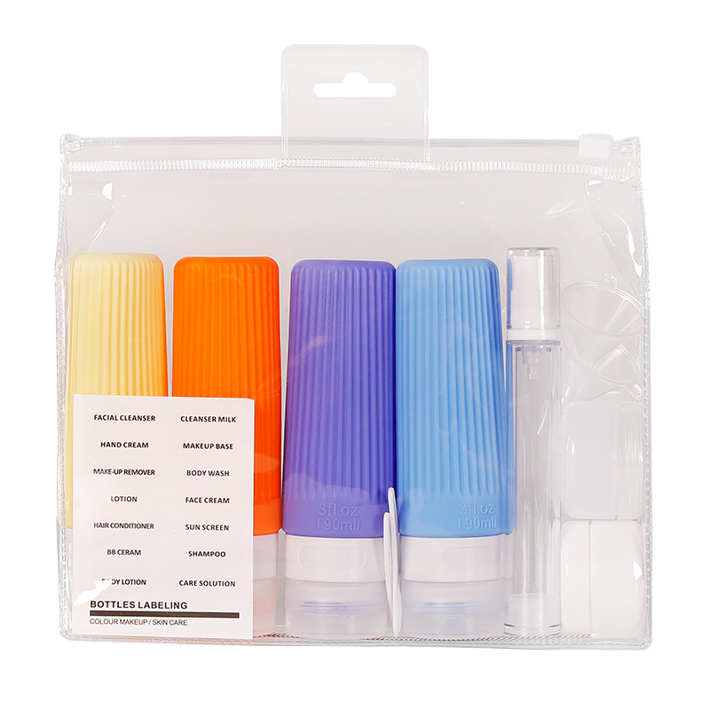 Travel Bottling Set Storage Bottle Silicone Bottle Silicone Bottling Amazon Bottling Factory Supply Bottle
