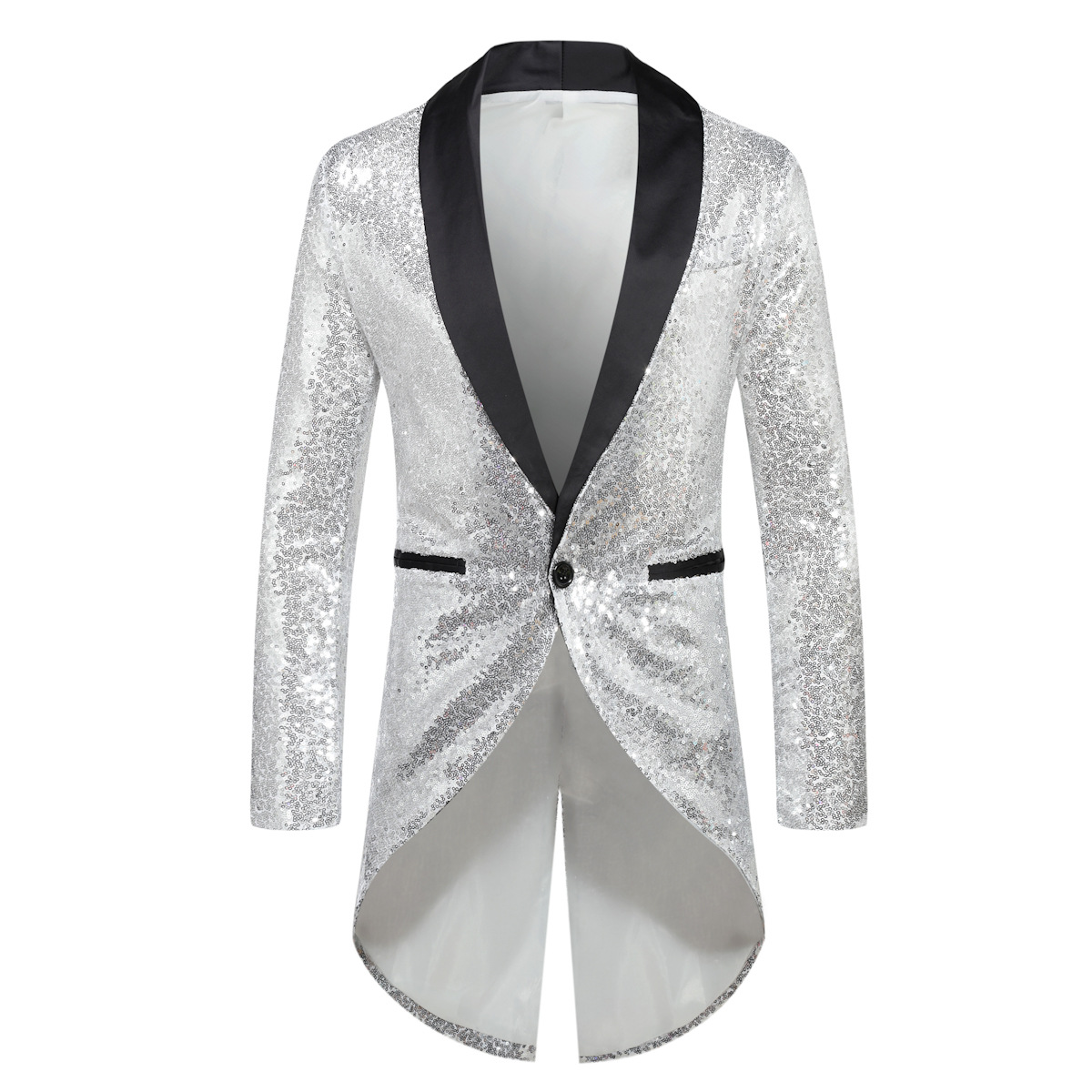 Autumn and Winter new fashion sequined suit AliExpress foreign trade purchasing men's one button suit tuxedo X49