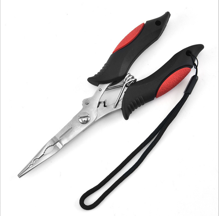Stainless steel multi-function pointed mouth fishing tongs fishing line scissors fishing tongs quality outdoor fishing gear