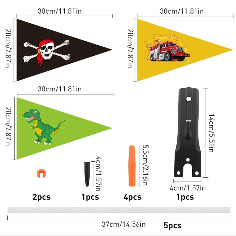 サイクリング安全旗アマゾン子供用自転車旗竿ショッピングカートカジュアルドリフトカー警告装置旗|undefined