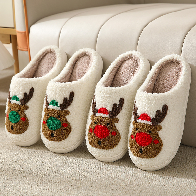 New winter cotton slippers home comfort Devil's eyes for men and women couples thick bottom warm indoor slippers wholesale