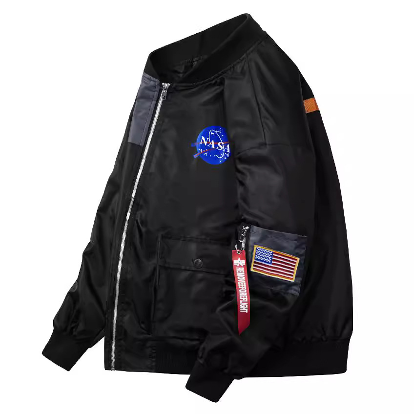 nasa joint ma1 aviator jacket male astronaut overcoat european and american air force one jacket men's fashion