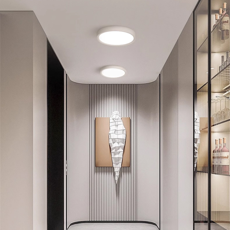 Panel light kitchen bathroom aisle corridor balcony lamp open-mounted panel light round panel light led ceiling light