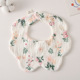 Gauze Flower Wai-White Background Cute Rabbit