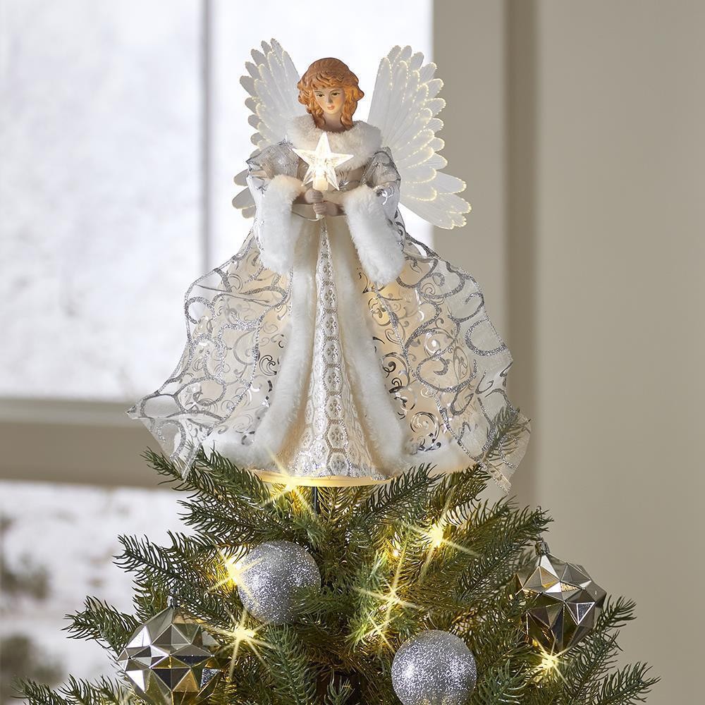 Golden Angel Doll Christmas Tree Topper Star Decoration Imported From Usa Festive Seasonal Decor For Home Office