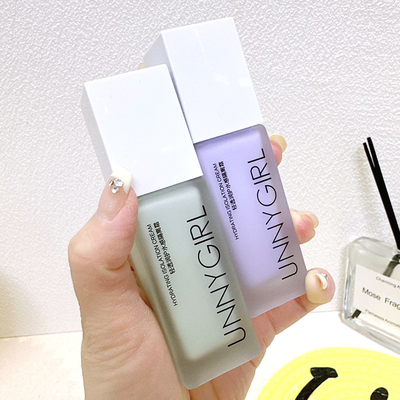 UNNYGIRL moisturizing and moisturizing cream invisible pore concealer base makeup before milk genuine student affordable plain