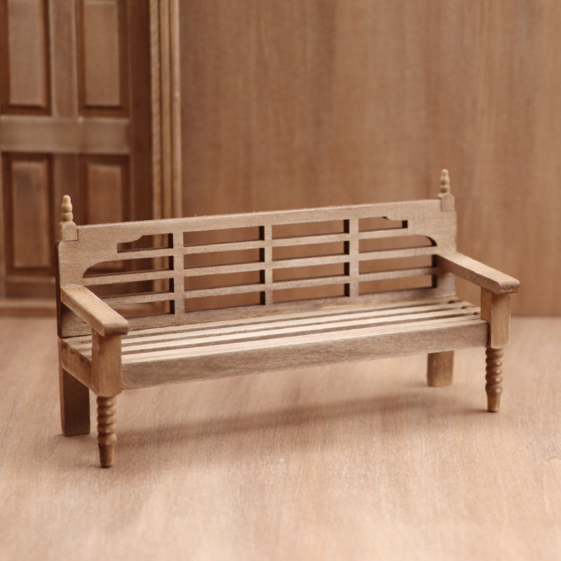 1:12 dollhouse dollhouse mini furniture micro scene model ornaments Park outdoor bench do old