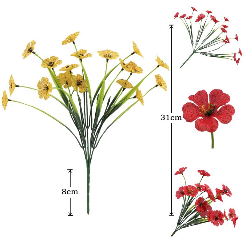 屋外紫外線耐性 5 本爪ラベンダー造花装飾緑植物シミュレーション花エンジニアリングプロジェクト用|undefined