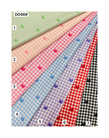 Fabric twill printing love fabric high-end fashion wholesale hair accessories clothing bags home Bureau children's bedding sunscreen