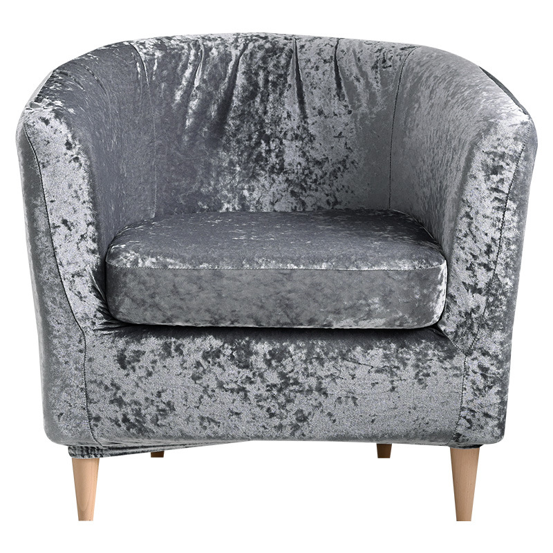 Cross-border Single Internet Cafe Small Sofa Cover Flannel Solid Color Elastic Full-cover Sofa Chair Cover Internet Cafe U-shaped Sofa Cover