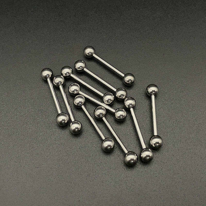 Spot cross-border titanium steel medical steel straight bar tongue nail ear Bridge nail ear bone nail breast nail stainless steel anti-allergy puncture
