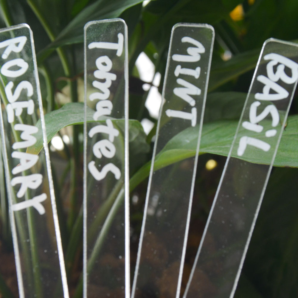 Acrylic gardening label flower plant potted plant label Garden marker card butterfly floor insert