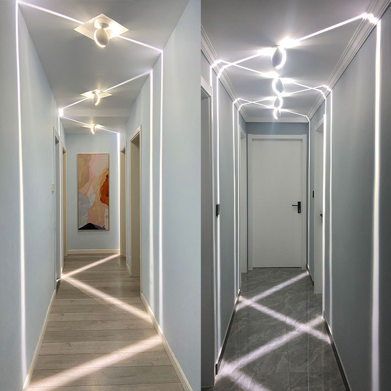 Concealed embedded window sill lamp round outdoor hotel corridor aisle window sill door frame line decorative ray lamp
