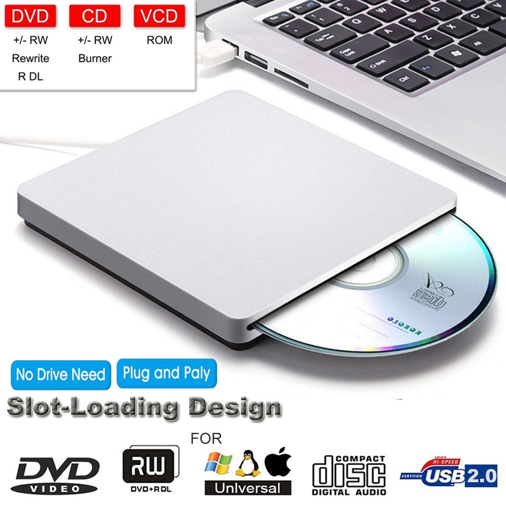 USB2.0 CD-RW burner drive note ultra-thin external DVD slot-in optical drive player Universal