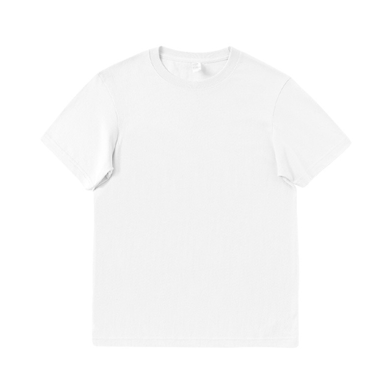 2025 Summer Round Neck Solid Color Short-sleeved Women's T-shirt Heavy-weight Simple Style Blank Top Women's Base Shirt