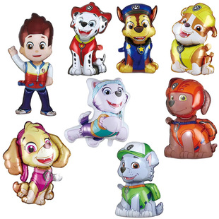 Genuine Authorized Dog Patrol Xiaoli Daily Cartoon Aluminum Film Balloon Children's Birthday Party Layout Wang Wang Team