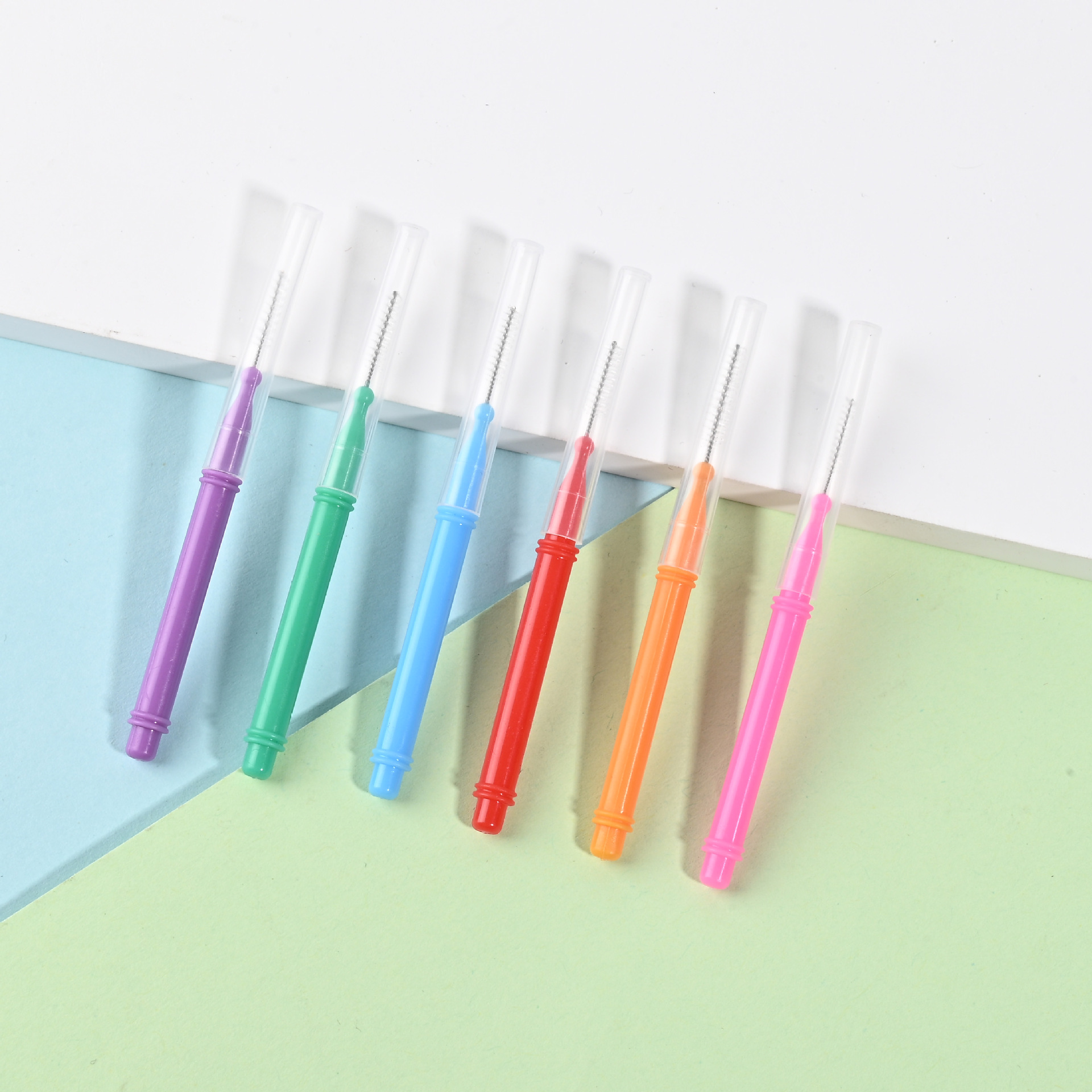 Pencil interdental brush cross-border quality gap brush straight interdental brush tooth gap cleaning brush orthodontic toothbrush